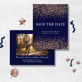 Romantische Rose Gold Stardust Save the Date