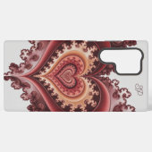 Romantische Rose Gold und Burgund Abstraktes Herz Samsung Galaxy Hülle (Rückseite (Horizontal))