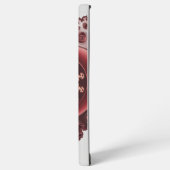 Romantische Rose Gold und Burgund Abstraktes Herz Samsung Galaxy Hülle (Linke Seite)