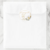 Romantische Rose Gold Verlobung Runder Aufkleber (Tasche)