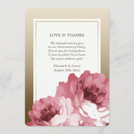 Romantische Rose Gold Vielen Dank Jubiläumskarten Dankeskarte