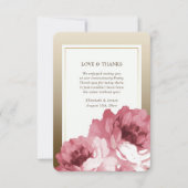 Romantische Rose Gold Vielen Dank Jubiläumskarten Dankeskarte (Vorderseite)