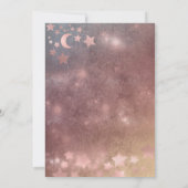 Romantische Rose goldglänzend Kleid celestial Invi Einladung (Rückseite)