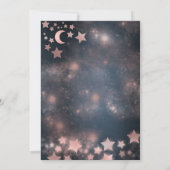 Romantische Rose goldglänzend Kleid himmlisch Einladung (Rückseite)