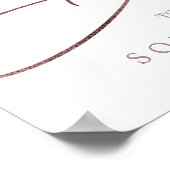 Romantische Rose Goldkalligrafie Begrüßung Poster (Ecke)