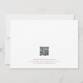 Romantische Rose Goldkalligraphie QR Code Horizont Save The Date (Rückseite)