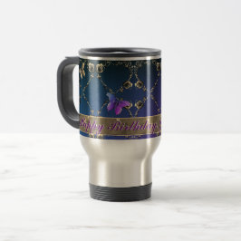 Romantische Rose Herz und Schmetterling Text Tasse