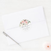Romantische Rose Hochzeit Danke Ihnen für Stickers (Umschlag)