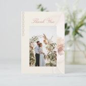 Romantische Rose Hochzeit Dankeschön Karten (Stehend Vorderseite)