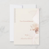 Romantische Rose Hochzeit Dankeschön Karten (Rückseite)