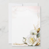 Romantische Rose - Hochzeit der Blumen Einladung (Rückseite)