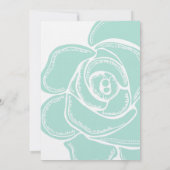 Romantische Rose-Hochzeit Einladung (Rückseite)