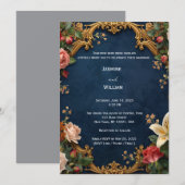 Romantische Rose Hochzeit Einladung Set (Vorne/Hinten)