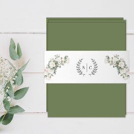 Romantische Rose Hochzeit im Garten Einladungsbanderole