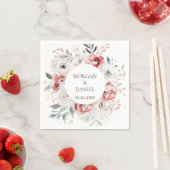 Romantische Rose Hochzeit Serviette (Beispiel)