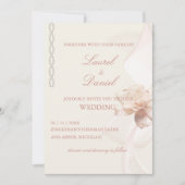 Romantische Rose Hochzeitseinladung Einladung (Vorderseite)