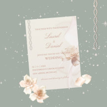 Romantische Rose Hochzeitseinladung