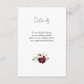 Romantische Rose Hochzeitskarte Begleitkarte (Vorderseite)