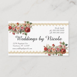 Romantische Rose Hochzeitsplaner Veranstaltungen F Visitenkarte