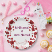 Romantische Rose Hochzeitsplatte mit Individuelle  Pappteller (Party)