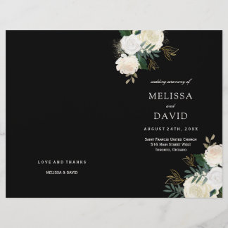 Romantische Rose Hochzeitsprogramme