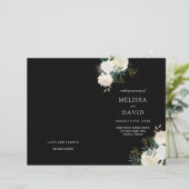 Romantische Rose Hochzeitsprogramme (Stehend Vorderseite)