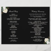 Romantische Rose Hochzeitsprogramme (Rückseite)