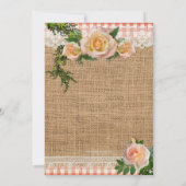 Romantische Rose Ich mache GRILLEN Engagement Part Einladung (Rückseite)