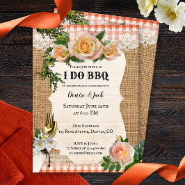 Romantische Rose Ich mache GRILLEN Engagement Part Einladung