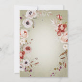 Romantische Rose im Blumenstrauß Liebe Einladung (Rückseite)