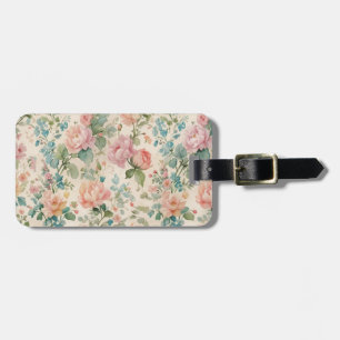Romantische Rose im Vintage-Stil  Gepäckanhänger