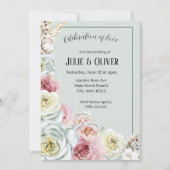 Romantische Rose im Wasserbereich Einladung (Vorderseite)