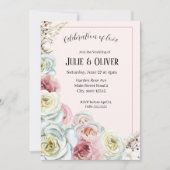 Romantische Rose im Wasserbereich Einladung (Vorderseite)