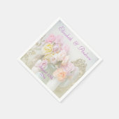 Romantische Rose in Jars Wedding Napkins Serviette (Ecke)