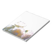 Romantische Rose in Weiß, Gelb, Orange, Gelb und G Notizblock (Rotiert)