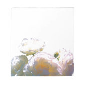 Romantische Rose in Weiß, Gelb, Orange, Gelb und G Notizblock (Vorderseite)