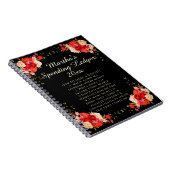 Romantische Rose investieren mehr Geld Notizblock (Rechte Seite)