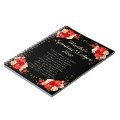 Romantische Rose investieren mehr Geld Notizblock (Linke Seite)