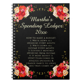 Romantische Rose investieren mehr Geld Notizblock