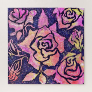 Romantische Rose Jigsaw Puzzle - Malerei Art