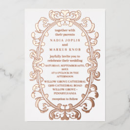 romantische Rose Jugendstil Folieneinladung