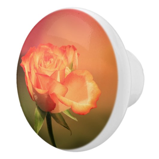 Romantische Rose Keramikknauf (Rechts)