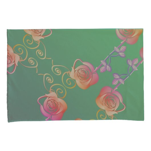 Romantische Rose Kissenbezug (Vorderseite-Rechts)