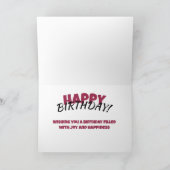 Romantische Rose, Kuchen, Kerze, Schädel, Geburtst Karte (Innenseite)