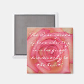 Romantische Rose Magnet (Vorderseite/Rückseite)