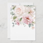 Romantische Rose mit Blumen Einladung (Rückseite)