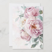 Romantische Rose mit Blumenwasser Kinderdusche Einladung (Rückseite)