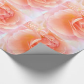 Romantische Rose mit Liebe Geschenkpapier (Ecke)