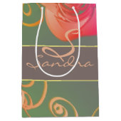 Romantische Rose mit Namen Mittlere Geschenktüte (Vorderseite)