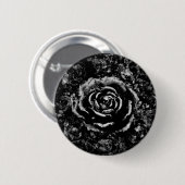 Romantische Rose mit schwarzem Friedhof Button (Vorne & Hinten)